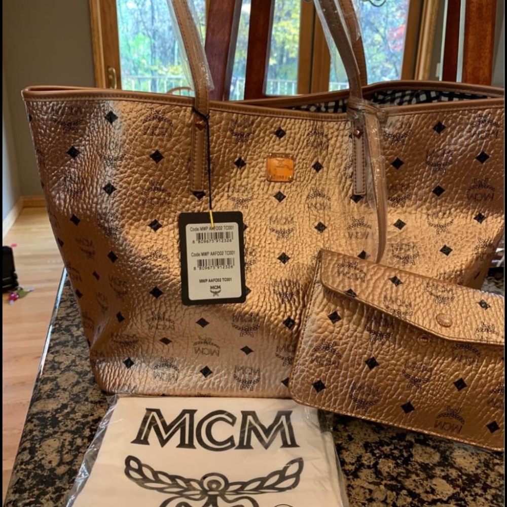 Authentic Large MGM Champagne Tote